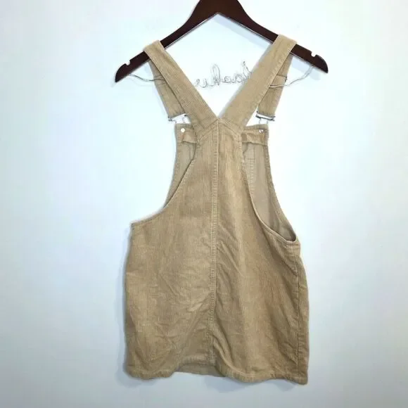 Forever 21 Tan Corduroy Overall Dress Size Small - Picture 2 of 8